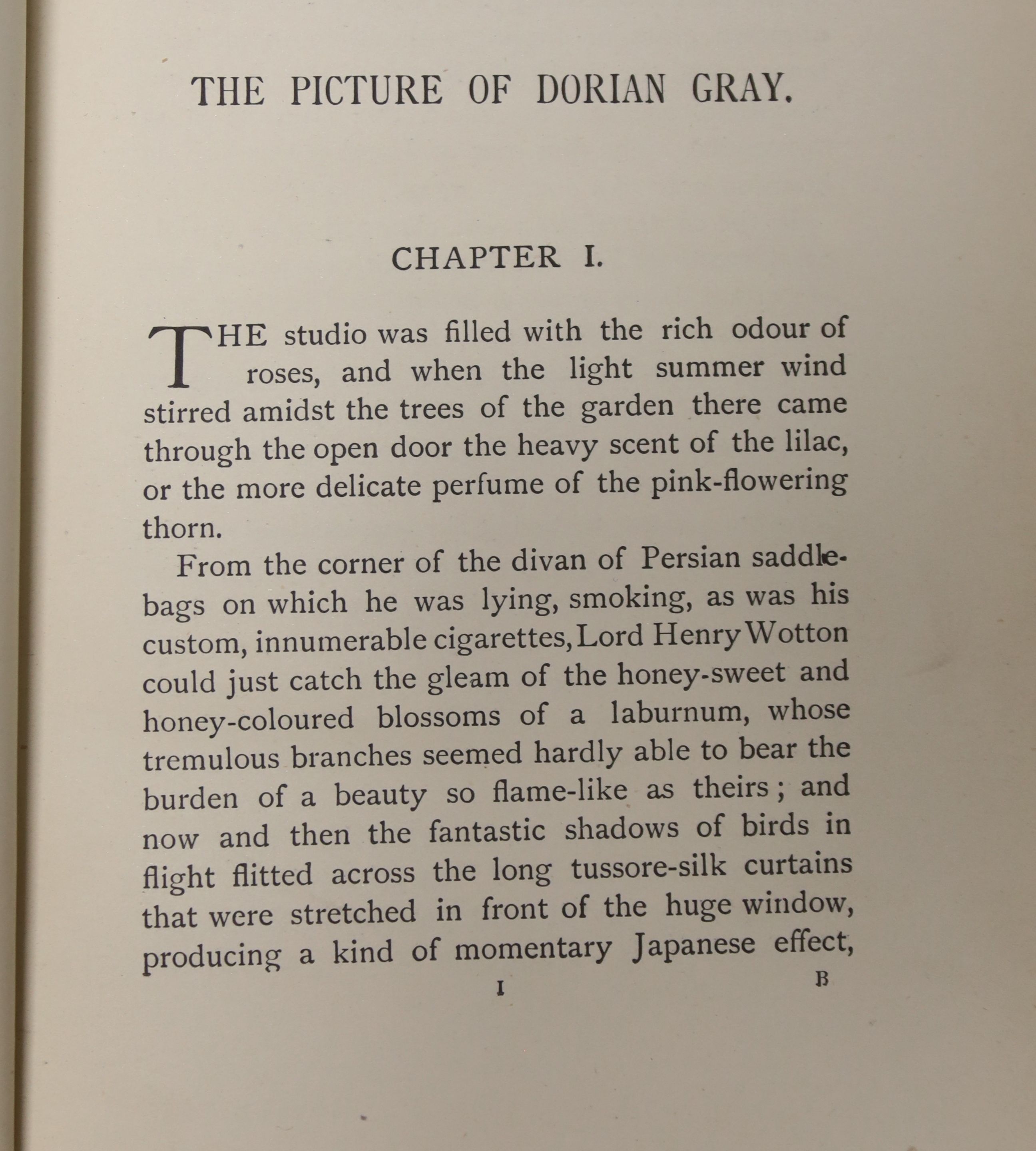 Wilde, Oscar, 'The Picture of Dorian Gray', 8vo (no dj) Ward Lock and Bowden Ltd., London, New York, Melbourne, half title, light foxing and blemishing throughout